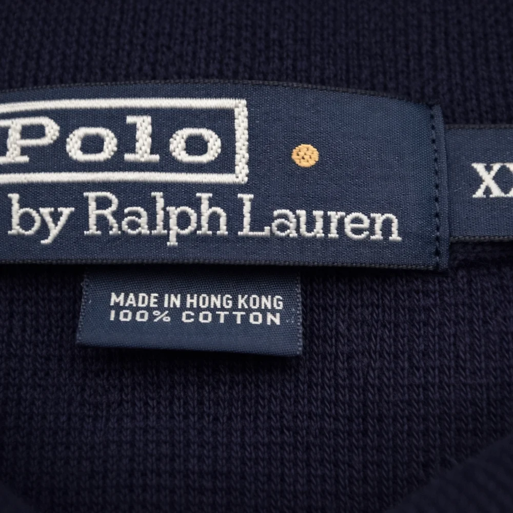 Polo Ralph Lauren Striped Polo Shirt Men's XXL Navy White Cotton Nautical Preppy